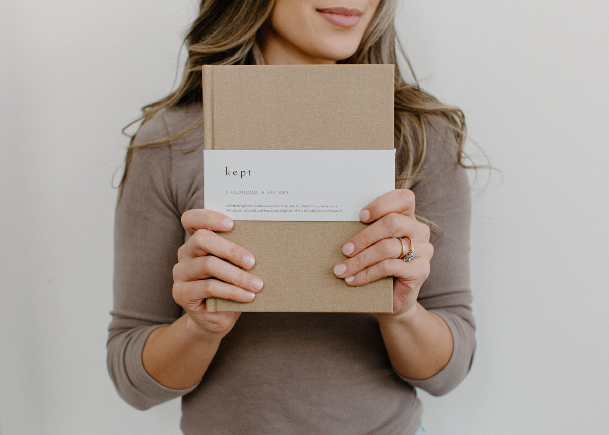 A Kept book in its linen cover