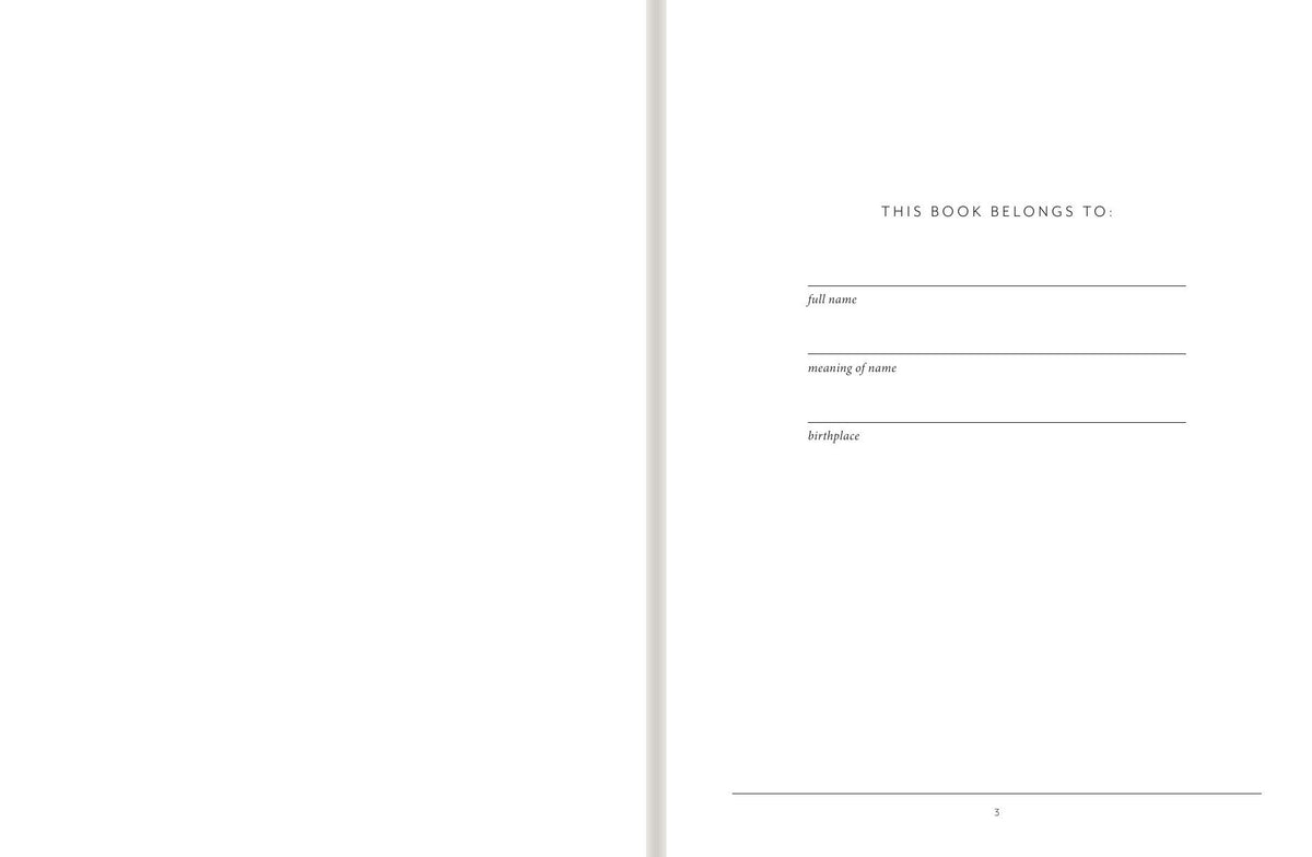This book belongs to: the first page